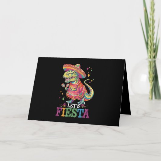 レッツフィエスタチンコデマヨTレックス恐竜 サンキューカード (正面)