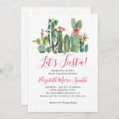 レッツフィエスタフローラサボスサキュリーブライダルシャワー 招待状 (正面/裏面)