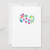 レッツフィエスタフローラフィエスタメキシコブライダルシャワー 招待状 (裏面)