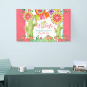 レッツフィエスタマルガリータカクタスフラワーズブライダルシャワー 横断幕 (トレードショー)