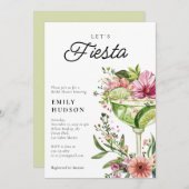 レッツフィエスタマルガリータフローラブライダルシャワー 招待状 (正面/裏面)