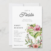 レッツフィエスタマルガリータフローラブライダルシャワー 招待状 (正面)