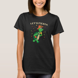 レッツフィエスタメキシカンカメかわいいチンコデマヨアニメーション Tシャツ