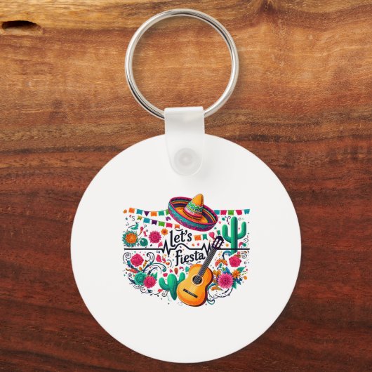 レッツフィエスタメキシコパーティーお祝いハートビート キーホルダー (正面)