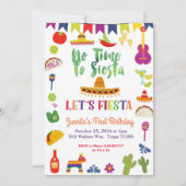 レッツフィエスタ1歳の誕生日招待状 招待状 (正面)