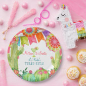 レッツフィエスタ3rd誕生日サボテン花wマルガリータ ペーパープレート (パーティー)