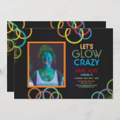 レッツフォト誕生日フォトネオン 招待状 (正面/裏面)