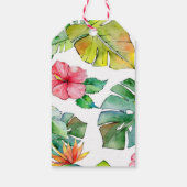 レッツフラミングルトロピカルベビーシャワーギフトラベル ギフトタグ (裏面)