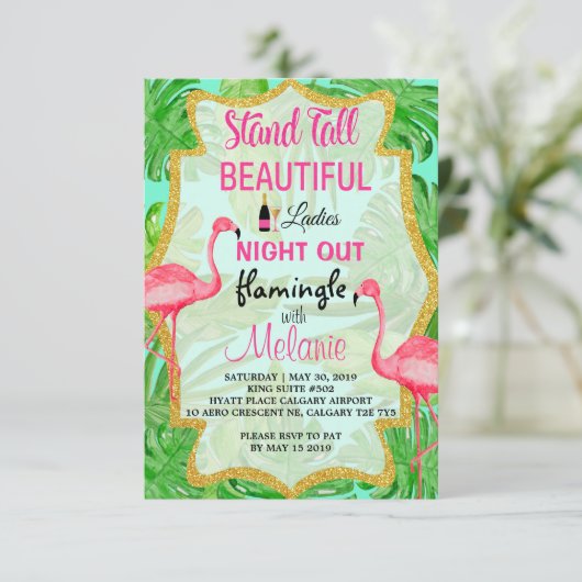 レッツフラミングルレディーズナイトアウト招待状 招待状 (スタンド正面)