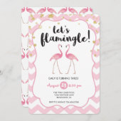 レッツフラミングル誕生日招待状 招待状 (正面/裏面)