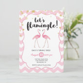 レッツフラミングル誕生日招待状 招待状 (スタンド正面)