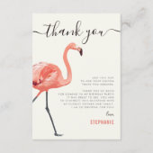 レッツフラミングル |フラミンゴ誕生日ありがとう サンキューカード (正面)