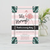 レッツフラミングル |フラミンゴ誕生日 招待状 (スタンド正面)