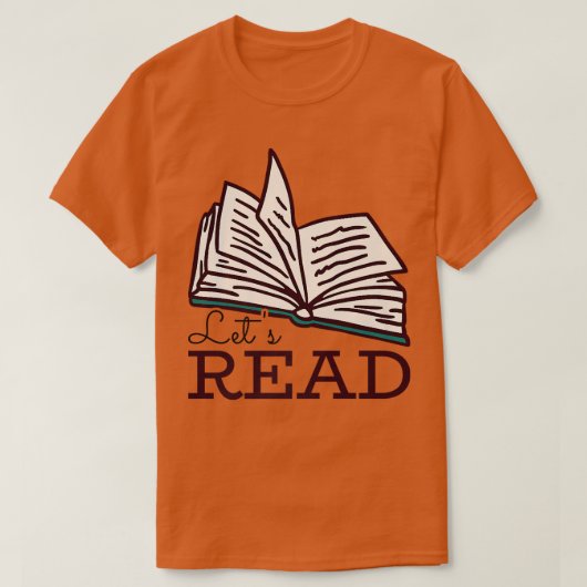 レッツブッ読ク Tシャツ (デザイン正面)