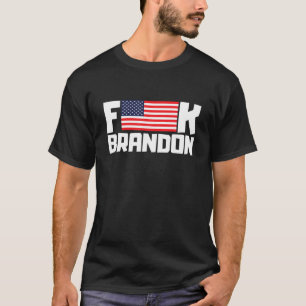 レッツブランソンアンチジョーバイデン氏- Fアメリカ国旗 Tシャツ