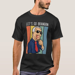 レッツブランドンおもしろいアイスクリームコーンミームTシャツ Tシャツ