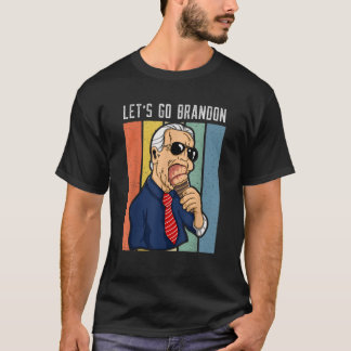 レッツブランドンおもしろいアイスクリームコーンミームTシャツ Tシャツ