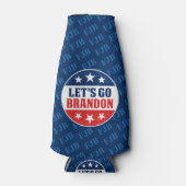 レッツブランドンおもしろいアンチバイデン氏プロトランプ2024 ボトルクーラー (正面)