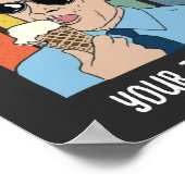 レッツブランドンおもしろいバイデン氏アイスクリームミームレトロ ポスター (角)