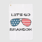 レッツブランドンおもしろいバイデン氏チャント ゴルフタオル (正面)