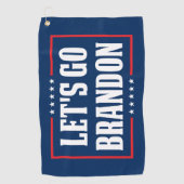 レッツブランドンおもしろいバイデン氏プロトランプ2024 ゴルフタオル (正面)