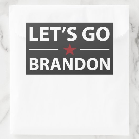 レッツブランドンアンチジョーバイデン氏保守的 長方形シール (バッグ)