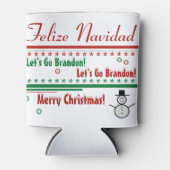 レッツブランドンクリスマスクーラーボックス 缶クーラー (正面)