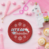 レッツブランドンクリスマスパーティー ペーパープレート (パーティー)