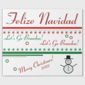 レッツブランドンクリスマスラッピング紙 ラッピングペーパー (フラット)