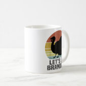 レッツブランドンサンクスギビングトルコレトロヴィンテージ コーヒーマグカップ (正面右)