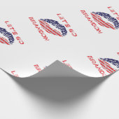 レッツブランドンジョーバイデン氏旗動揺してキス ラッピングペーパー (角)