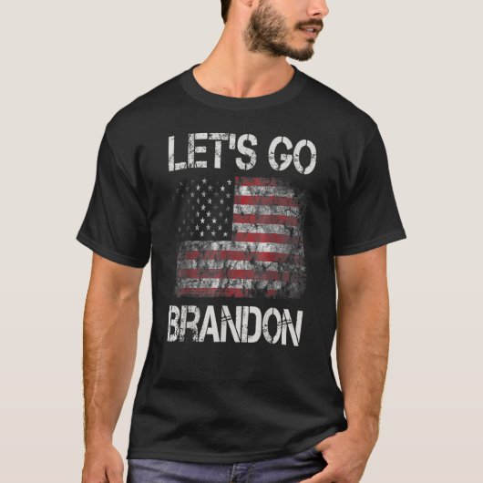 レッツブランドン保守的アンチアメリカ自由主義の人 Tシャツ (正面)