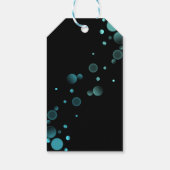 レッツブルー祝《写真》ぼけ味グラデーション黒誕生日 ギフトタグ (裏面)