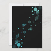 レッツブルー祝《写真》ぼけ味グラデーション黒誕生日 招待状 (裏面)