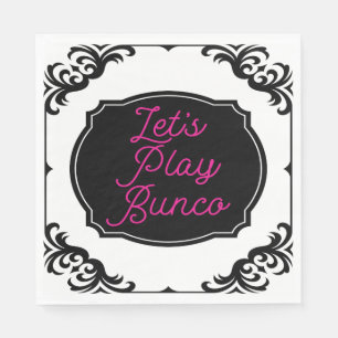 レッツブ遊ンコおもしろいピンクエレガントブラック スタンダードランチョンナプキン