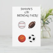 「レッツプレイボール」子供の誕生日招待状 招待状 (スタンド正面)