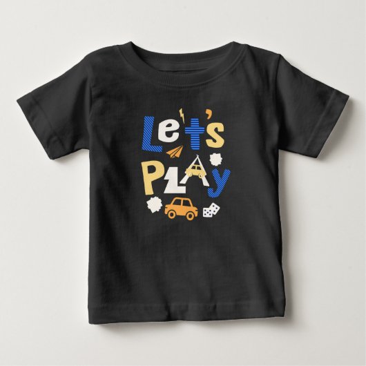 レッツプレイ - 楽しい子供の冒険 ベビーTシャツ (正面)