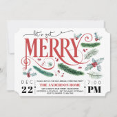 レッツホリデークリスマスメリーパーティの招待状 招待状 (正面)