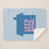 レッツホームブルー シェルパブランケット (正面(横))