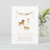 レッツポーティドッグをテーマにした誕生日 招待状 (スタンド正面)