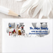 レッツポーティバースデーパーティードッグス差出人住所 ラベル (インサイチュ)