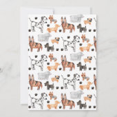 レッツポーティパーティー動物キッズパピードッグ誕生日 招待状 (裏面)