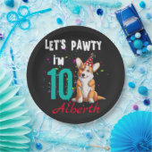 レッツポーティーボーイまたはガールバースデーパーティーカスタム  ペーパープレート (パーティー)