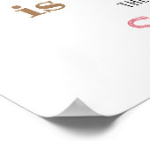 レッツポーティ子犬ガールズ誕生日ウェルカムサイン ポスター (角)