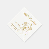 レッツポーティ描おもしろい犬シンプル結婚ズ スタンダードカクテルナプキン (角)