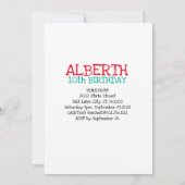 レッツポーティ男の子または女の子の誕生日パーティーカスタム 招待状 (裏面)