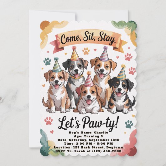 レッツポーティ誕生日招待状 招待状 (正面)