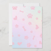 レッツポーティ8誕生日ドッグパピーガールパーティー 招待状 (裏面)