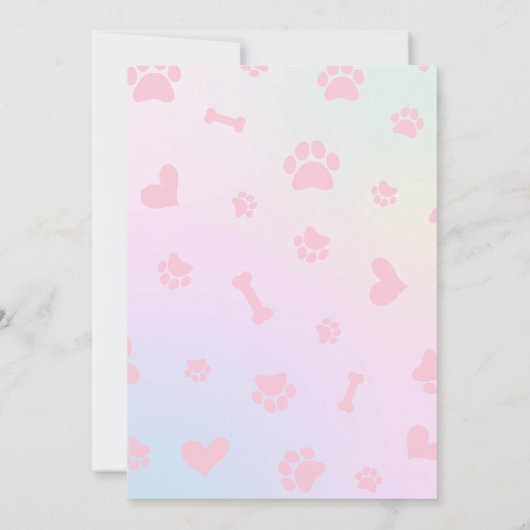 レッツポーティ9誕生日ドッグパピーガールパーティー 招待状 (裏面)