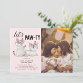 レッツポーティ |双子の共同誕生日パーティーの写真 招待状 (スタンド正面)